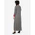 Casual abaya - Grey-Wine color